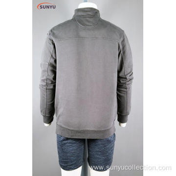 Men's garment dyed sweatshirt without hood